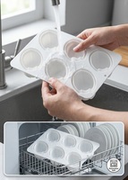 Moule en silicone 6 cavités pour mousse de pistache, qualité alimentaire, style français, plaque à gâteau ovale, compatible four, pour desserts et chocolats