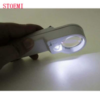 STOEMI 6714 8X Illuminated Handheld Lighted Magnifying Glass (Magnifier Loupe) Incandescent Bulb Aspheric Optical PMMA Lens