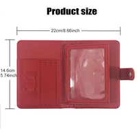 Cartera de pasaporte de viaje multifuncional impermeable Rfid funda de bloqueo de pasaporte Tarjetero con ventana de identificación de plástico