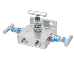 FD-LOK Stainless Steel Type 3 <strong>Needle</strong> Valve Manifolds Model 3D Manual 2-Way High Temperature 6000psi 1/4"-1/2" Port - Product Image 1