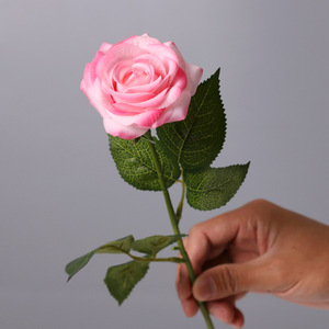 <span class=keywords><strong>Bouquet</strong></span> de <span class=keywords><strong>mariée</strong></span> en fleurs artificielles en velours de rose rouge de 43 cm/17 pouces, <span class=keywords><strong>d</strong></span>écoration de mariage à domicile, vente chaude populaire - Product Image 6