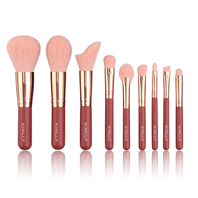Beauty accessories 9pcs blush powder eyebrow makeup brush cosmetic brushes kit travel makeup brush set