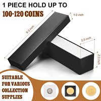 Boîte de rangement de pièces de monnaie 2x2 pouces étui en carton pièces Collection fournitures porte-monnaie pour collectionneurs Collection de devises dures
