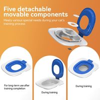 Kit d'apprentissage de la propreté pour chat et bac à litière - en plastique, facile à nettoyer, réglable, capacité de 20 L