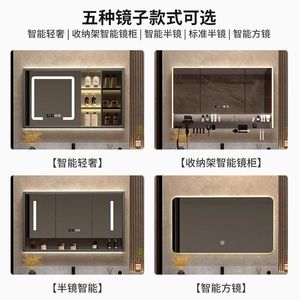 Custom Ceramic Integrated Basin <b>Bathroom</b> Vanity Grey One Piece Basin Stainless Steel <b>Cabinet</b> <b>Mirror</b> <b>Light</b> Included - Product Image 3