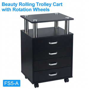 Beauty <span class=keywords><strong>Trolley</strong></span>, schoonheidswagen met draaibare wielen, mobiele beautysalon <span class=keywords><strong>trolley</strong></span> met laden en wielen - Product Image 6