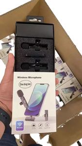 Nhà Máy Bán Buôn Di Động Không Dây Stereo Lavalier <span class=keywords><strong>Microphone</strong></span> Phỏng Vấn Trực Tiếp Ngoài Trời Mini Tiếng Ồn Hủy Bỏ Ve Áo Mic - Product Image 3