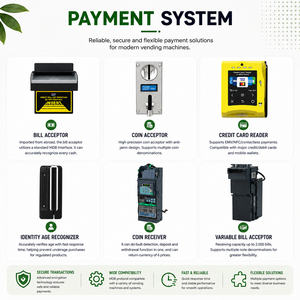 ตู้จำหน่ายสินค้าอัตโนมัติขนาดใหญ่สำหรับผลไม้และผัก 62 ช่อง หน้าจอสัมผัส 21.5 นิ้ว พร้อมระบบรับชำระเงินด้วยธนบัตร เหรียญ และบัตร - Product Image 4