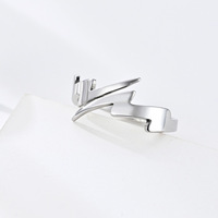 Moge Schmuck Bague Homme Minimalist Lightning Öffnung Trendy Zeigefinger Ring Blank Edelstahl Fingerringe für Männer