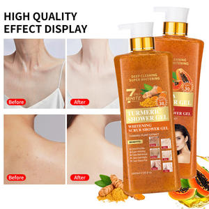 Exfoliante Corporal Espumoso Aclarante de Piel de Marca Privada con Coco, Cúrcuma, Vitamina C, Ácido Kójico y Papaya - Gel de Ducha - Product Image 1