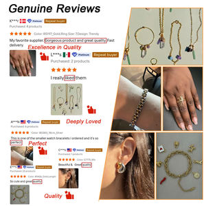 Bracelet double rangs en zirconium rond Dreamshow, plaqué or, breloque tendance, idéal pour <span class=keywords><strong>la</strong></span> <span class=keywords><strong>plage</strong></span> et l'été, en acier inoxydable de grande taille - Product Image 5