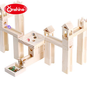 Onshine Wooden <b>Marble</b> <b>Run</b> Building Blocks 50-100 Pieces DIY Educational Toy For Children 4-7 Years Old - Product Image 3
