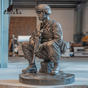 Statua Commemorativa di Eroe in Bronzo a Grandezza Naturale per Parchi all'Aperto Personalizzata QUYANG - Product Image 4