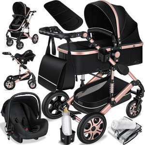 Nouvelle arrivée, poussette de <span class=keywords><strong>luxe</strong></span> 3 en 1 avec siège auto, landau pliable et léger, poussette de voyage pour les enfants de 3 ans - Product Image 4