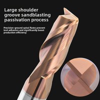PULSTOOL Fraise CNC allongée spéciale pour rainures, 2 lames, en carbure de tungstène 60HRC, acier rapide, revêtement AlTiN, 60 degrés, ODM