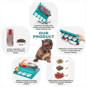 KADTC köpek bulmaca oyuncak için küçük/orta köpekler zihin oyunu yavru öz oyna iplik 'yemek gıda kapasitesi 14oz ayarlanabilir yavaş besleyici - Product Image 6