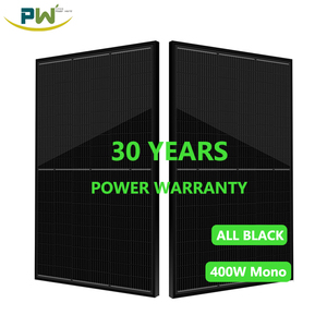Meilleure plaque de cellules solaires chinoise 400W 144 cellules 12V 24V Demi-cellules HJT BIPV IBC HBC Batterie PV PW400Wp-144M Panneau solaire mono 400W - Product Image 1