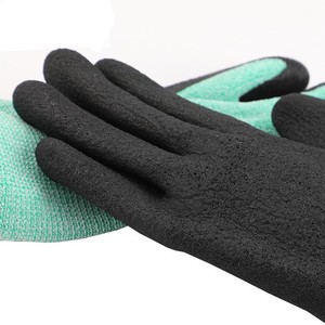 Guantes de espuma de látex Sberon, guantes de trabajo gruesos de nailon elástico de 13 agujas para reparación de máquinas, sitios de construcción, sumergidos en goma - Product Image 1