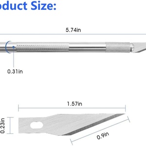 Poignée en aluminium de qualité supérieure # 11 Couteaux à découper pour l'artisanat, l'art, le scrapbooking, les pochoirs - Product Image 5