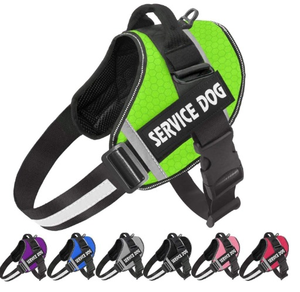 Nouveau grand gilet de chien en Nylon réfléchissant motif solide rembourré tactique poitrine dos laisse pour visibilité nocturne pour <span class=keywords><strong>Amazon</strong></span> harnais pour animaux de compagnie - Product Image 3