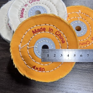 Ruota di lucidatura in cotone da 4 pollici Ruota di panno di lucidatura rotonda da 50 strati ruota in tessuto di lucidatura per lucidatura Fine - Product Image 5