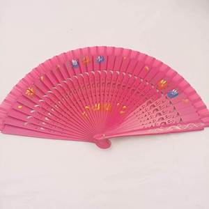 Abanico de mano español clásico de madera de 23 cm para decoración, baile, fiestas, publicidad, recuerdo, con decoración pintada - Product Image 6
