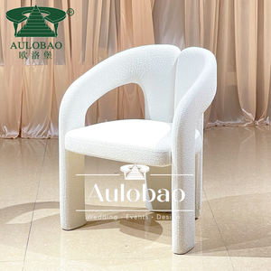 Muebles de Comedor Modernos, Silla de Comedor Nórdica Tapizada en Terciopelo Blanco - Product Image 2