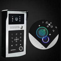 Interphone vidéo à empreinte digitale, alimentation secteur, écran haute définition 1200p, étanche, pour villa et usage domestique, avec mot de passe
