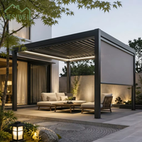 Pergola à lames orientables en aluminium, toit réglable, gazebo extérieur, protection solaire imperméable, écologique, moderne, directement de l'usine, taille personnalisée, OEM