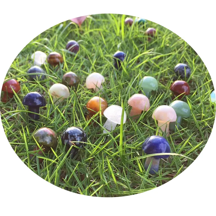도매 자연 정원 장식 돌 크리스탈 버섯 장식