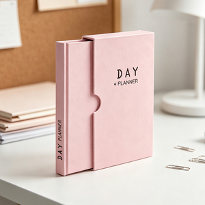 Agenda Diaria con Tapa Dura, Cubierta de Papel Rosa, Organizador, Diario, Cuaderno, Tamaño A5, Impresión Digital, Encuadernación Cosida - Product Image 2