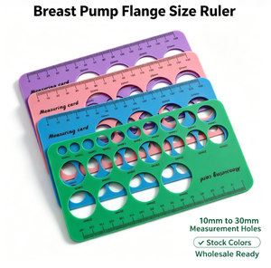 Carte de mesure en <span class=keywords><strong>silicone</strong></span> de qualité alimentaire pour tétine, règle de 10-30 mm pour tire-lait, outil de mesure portable pour mamans allaitantes, vente en gros - Product Image 1