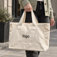 Tas Belanja Kanvas Custom Logo Grosir 48x35x12 cm untuk Pengecer Hadiah Terpilih yang Menciptakan Rangkaian Merchandise Toko Liburan