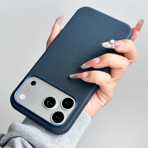 L163 Factory Wholesale Highly Woven Magnetic case for <b>IPhone</b> 15 16 17 Pro Max Customizable LOGO Textured case - Product Image 3
