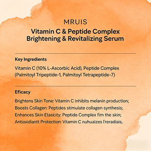 Sérum à <span class=keywords><strong>la</strong></span> vitamine C complexe de peptides MRUIS, éclaircissant, revitalisant, soin de <span class=keywords><strong>la</strong></span> <span class=keywords><strong>peau</strong></span>, anti-âge, sérum pour le visage pour une <span class=keywords><strong>peau</strong></span> éclatante - Product Image 2