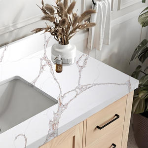 Lujoso HIC Cuarzo Diseño moderno Calacatta Piedra de cuarzo artificial Corte a tamaño Piedra de cocina barata fácil de mantener - Product Image 3