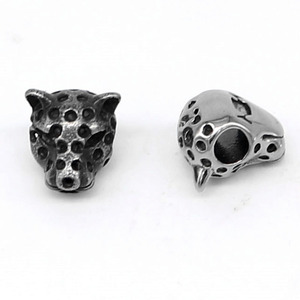 Perles d'espacement en acier inoxydable tête de léopard yunnique pour la fabrication de bracelets, style rétro, forme irrégulière, accessoires de bijouterie - Product Image 5