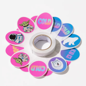 Étiquettes d'emballage imperméables à usage multiple avec adhésif permanent, logo personnalisé, autocollants en vinyle à transfert UV - Product Image 4