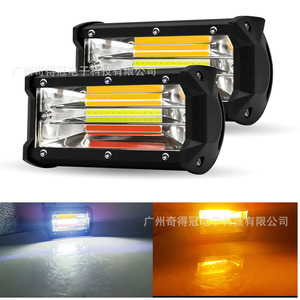 Cob Strobe <b>Work</b> <b>Light</b> 12-24V <b>Led</b> Three Row Off Road Vehicle Spotlights With Switch Control - Product Image 5