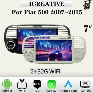 Autoradio Android 7 Pouces pour <span class=keywords><strong>Fiat</strong></span> <span class=keywords><strong>500</strong></span> Abarth 2007 - 2015 Unité Principale Multimédia Lecteur Vidéo Carplay sans Fil Navigation - Product Image 2