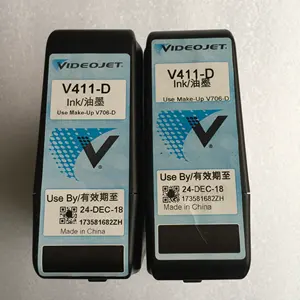 Videojet 750 serisi mürekkep püskürtmeli baskı için toptan çevre dostu uyumlu V410-D ML V411-D 1000 mürekkep kartuşu