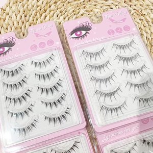 Nouveau produit 5 paires de faux cils airy tournesol une pièce affûtage fée cheveux comique oeil <span class=keywords><strong>petit</strong></span> <span class=keywords><strong>diable</strong></span> cils - Product Image 2