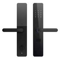 Cerradura Inteligente de Aluminio Semiautomática con Palanca, Control por Aplicación Tuya, Código Anti-espionaje, Cerradura Digital con Tarjeta de Memoria en la Nube para Casa o Villa