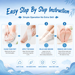 Patchs Apaisants pour les Pieds aux Extraits Végétaux, Répare les Pieds Rugueux et Secs, Masque Hydratant pour les Pieds, Personnalisation OEM/ODM en Usine - Product Image 4