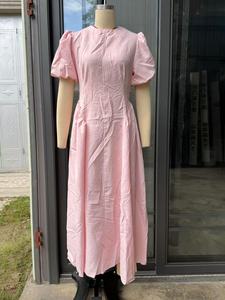 Women's Short Sleeve Elegant Maxi Dress - <b>Tie</b> <b>Back</b> Loose Casual Dresses Fashion - Product Image 5