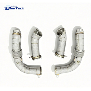 Tubería de Escape de Alto Flujo para BMW G90 M5 S68 4.4T V8 Híbrido Twin Turbo, Acero Inoxidable 304 con Protector Térmico, Ajuste Directo - Product Image 4
