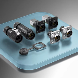 LP16 RJ45 nhựa thông tư không thấm nước hàng không kết nối mặt bích gắn kết tín hiệu RJ45 kết nối không thấm nước - Product Image 4