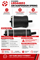 Suspension pneumatique arrière droite, coussin d'air LR044853 pour Land Rover Range Rover Sport L494, pièces de suspension automobile