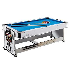 Table de jeu multifonctionnelle rotative 4-en-1 S.Q.F 7 pieds en MDF avec retour de balles, incluant billard, snooker, tennis de table et hockey sur air - Product Image 4
