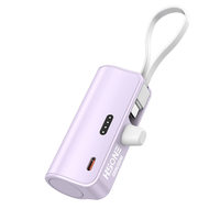 Mini batterie externe portable 6800mAh Type-C double port avec affichage LED certifiée MFi, chargeur léger pour les voyages